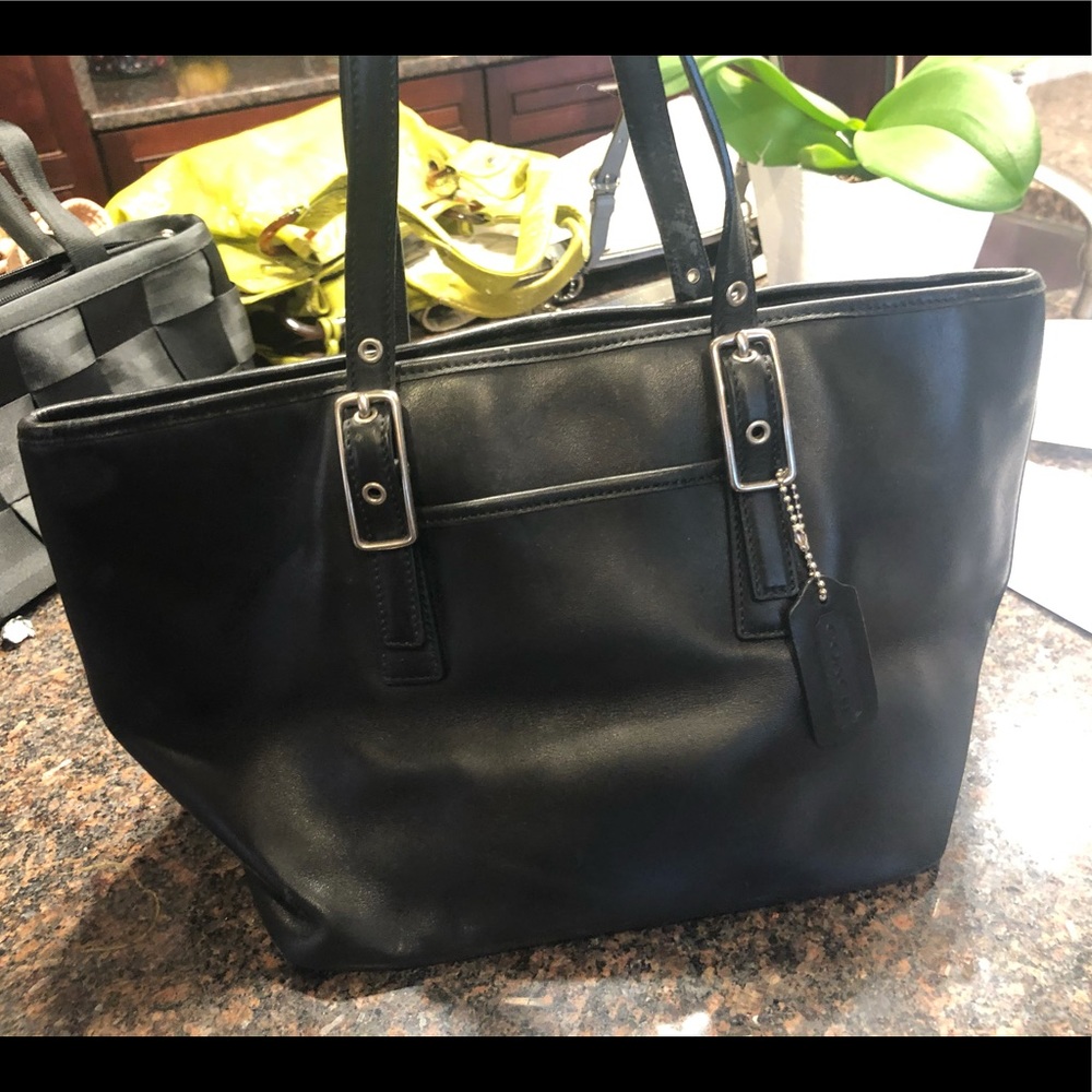 Coach Black leather purse